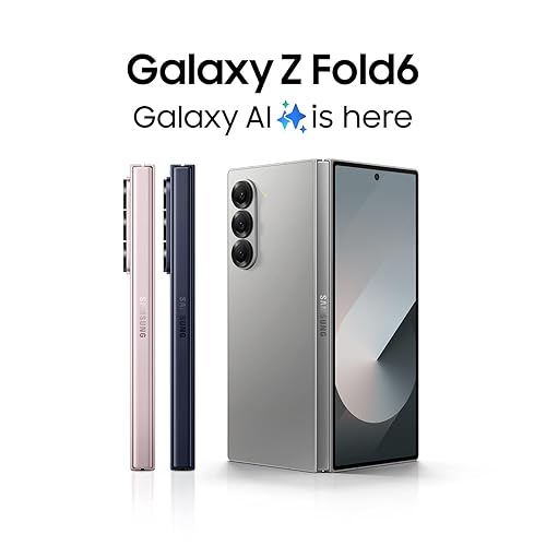 Samsung Galaxy Z Fold6, AI Smartphone, Android Smartphone, 256GB Storage, AI Zoom, Live Translate, Multi-Tasking, S Pen, Long Battery Life - Silver Shadow (CAD Version & Warranty) Silver Shadow 256GB Z Flip6 Phone Only