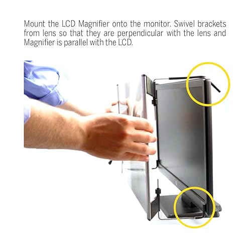 Kantek MAXVIEW LCD Monitor Magnifier for 24-Inch Widescreen Monitors (Measured Diagonally) (MAG24WL),Clear