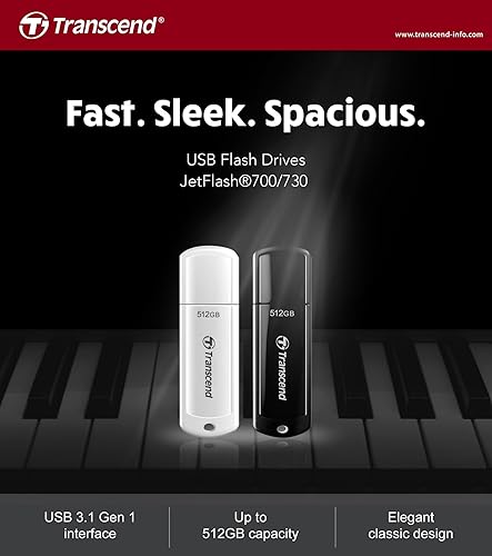 Transcend JetFlash 700 USB Stick 256 GB USB 3.1 Gen 1 Black