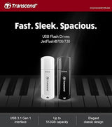 Transcend JetFlash 700 USB Stick 256 GB USB 3.1 Gen 1 Black