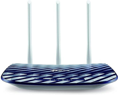 TP-Link AC750 Wireless Dual Band Router, 2.4GHz 300Mbps + 5GHz 433Mbps, 3 External Antennas (Archer C20) Black