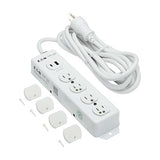 Tripp Lite Eaton Medical Hospital Power Strip with 2 USB Charging Ports, 4 Outlets + 15 Foot Cord, UL 1363 Certified Power Strip, Wall Mount and Under
