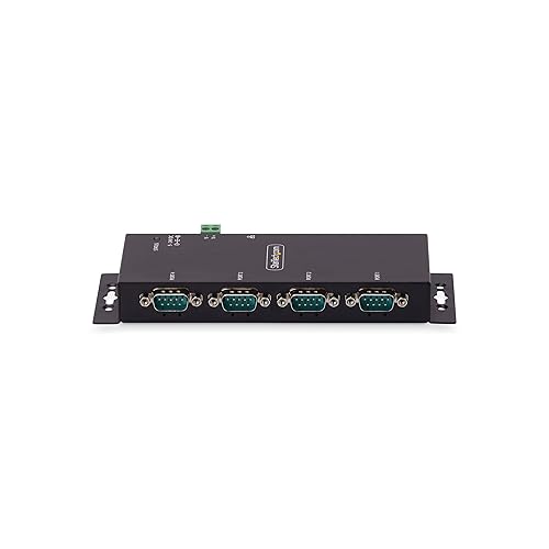 StarTech.com 4-Port Serial to Ethernet Adapter, IP Serial Device Server for Remote RS232 Devices, Wall/DIN Rail, LAN to DB9