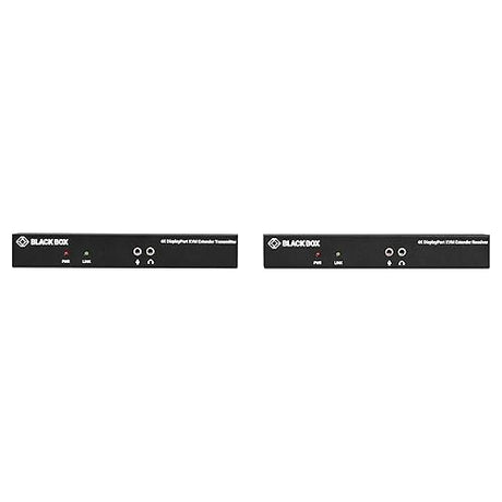Black Box KVM Extender KIT Over Fiber - 4K30, Single-Head, DISPLAYPORT, USB 2.0 HUB, SERIA
