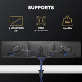 Fellowes Platinum Series Adjustable Triple Monitor Arm (8042601), Black
