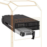 ICY DOCK 4 x 2.5 NVMe U.2/U.3 SSD PCIe 4.0 Mobile Rack for 5.25 Bay with OCuLink | ToughArmor MB699VP-B V3
