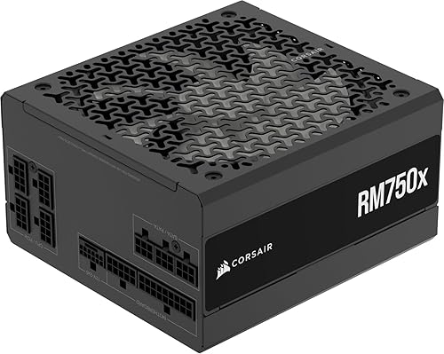 CORSAIR RM750x Fully Modular Low-Noise ATX Power Supply – ATX 3.1 Compliant – PCIe 5.1 Support – Cybenetics Gold Efficiency – Native 12V-2x6 Connector – Black RMx (2024) 750 Watts Black