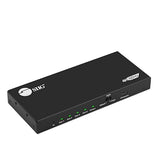 SIIG HDMI Splitter 1 in 4 Out Intelligent Video Downscaling 4K 60Hz HDR HDCP Bypass 2.2 EDID Management Digital and PCM 7.1 Audio (CE-H26C11-S1) 1x4 HDMI Splitter