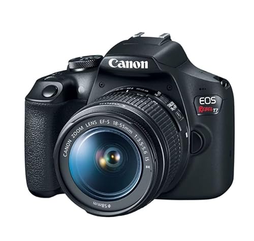 Canon EOS Rebel T7 DSLR Camera|2 Lens Kit with EF18-55mm + EF 75-300mm Lens, Black Body w/18-55mm & 75-300mm Lenses Base