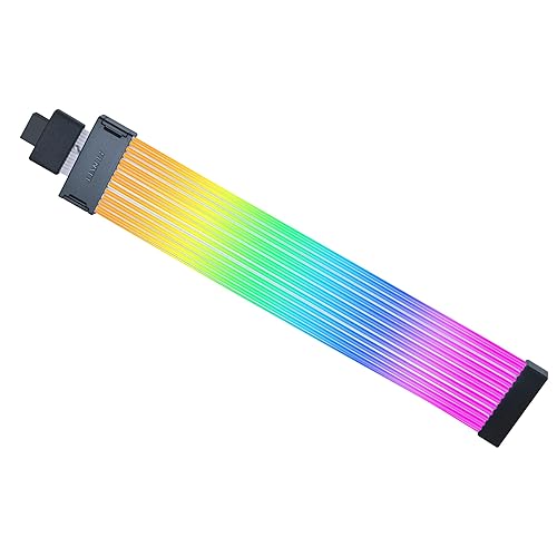 Lian Li Strimer Wireless 16 Pin - Addressable RGB Power Extension Cable with Wireless Control - 12 LED Strip - Wireless Controller NOT Included; a Controller is Required for use (PW16-121W)