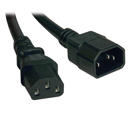 Heavy-Duty Power Extension Cord 15a, 14awg (Iec-320-C14 to Iec-320-C13) 2-Ft.