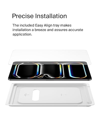 Belkin ScreenForce TemperedGlass Screen Protector for Apple iPad Pro 13 7th Generation, Thin, Extra Durable, Scratch-Resistant w/Easy Installation, Compatible w/Case & Apple Pencil