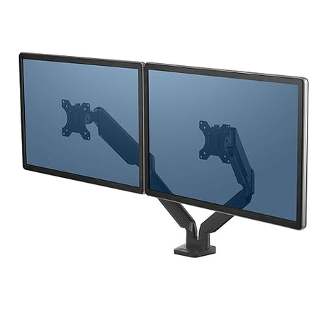 Fellowes 8042501 Platinum Series Adjustable Computer Monitor Stand for 2 Monitors with Dual Monitor Arms, 32 Inch Monitor Capacity Dual Side by Side