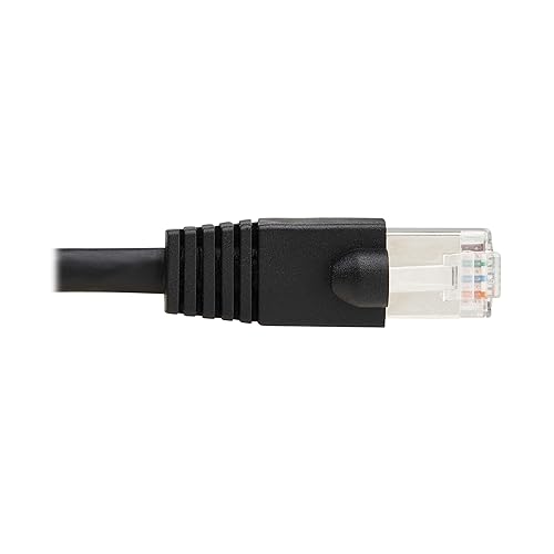 Tripp Lite Cat8 40G PoE Shielded Ethernet Cable, 12 Feet / 3.7 Meters, Black, High Speed, Power Over Ethernet, RJ45, Snagless SSTP, Male-to-Male, Network Patch LAN, (N272-F12-BK) 12 Feet Black