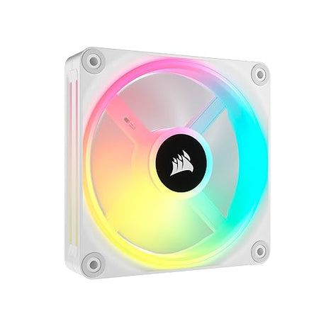 Corsair iCUE LINK QX120 RGB 120mm Magnetic Dome RGB Single Fan - White Single (120mm) White