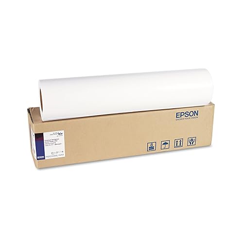 Epson Premium Semigloss Photo Paper Roll, 7 Mil, 44 X 100 Ft, Semi-Gloss White
