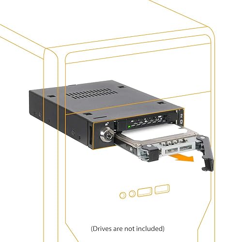 ICY DOCK Full Metal 2 Bay 2.5” SATA/SAS HDD & SSD Mobile Rack for External 3.5 Drive Bay | ToughArmor MB992SK-B Matte Black