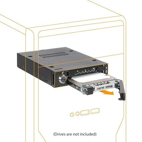 ICY DOCK Full Metal 2 Bay 2.5” SATA/SAS HDD & SSD Mobile Rack for External 3.5 Drive Bay | ToughArmor MB992SK-B Matte Black