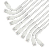Intellinet FlexiBoot Slim Cat6 Ethernet Network Patch Cable – 10-Pack - 10Gbps & 250MHz, Flexible Bendable Boot, 32AWG Pure Bare Copper Wire, Gold-Plated Contacts - 14ft, White 14 ft Flexible Boot 10 Pack White