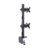 StarTech.com Desk Mount for 2X Vertically Stacked Monitors, Dual 49, Total 70lb (32kg), C-Clamp, VESA, 16:9/32:9, TAA