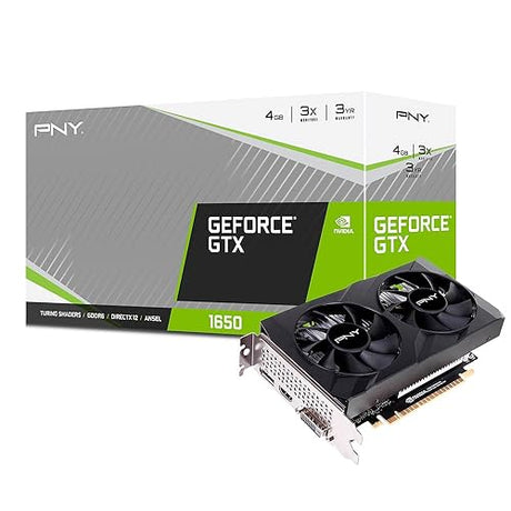 PNY GeForce® GTX 1650 4GB GDDR6 Verto Dual Fan Graphics Card Retail Box V2