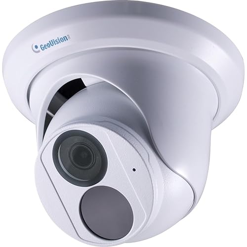 GeoVison GV-EBD8800 8MP WDR PoE IR Eyeball Network Outdoor Dome Camera with 2.8mm Lens RJ45 Connection