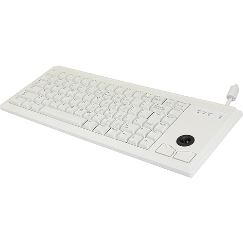 CHERRY G84 UltraSlim Keyboard w/Trackball (International), Light Gray - 83 Key G84-4420LPBEU-0