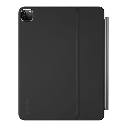 ADESSO WKB-7060 Bluetooth Keyboard Case for iPad Pro 13 inch 2024 M4 with Touchpad, Rechargeable Wireless Scissor Switch Keys, Protective Stand Cover, Black