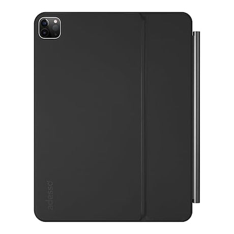 ADESSO WKB-7060 Bluetooth Keyboard Case for iPad Pro 13 inch 2024 M4 with Touchpad, Rechargeable Wireless Scissor Switch Keys, Protective Stand Cover, Black