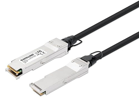 Intellinet QSFP+ 40G Passive DAC Twinax Cable QSFP+ to QSFP+ 3m MSA Compliant for Maximum Compatibility Direct Attach Copper AWG 30 Black