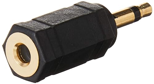 Monoprice 107128 3.5mm Mono Plug to 3.5mm Stereo Jack Adaptor, Gold Plated