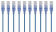 Monoprice Cat6A Ethernet Network Patch Cable - 25 Feet - Blue | 10-Pack, 10G - SlimRun Series (133236) Blue 25ft 10 Pack