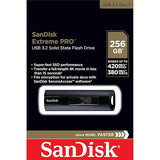 Sandisk Extreme Pro - USB Flash Drive - 256 GB - Black