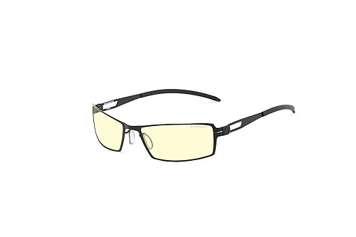 GUNNAR Optiks G0005-C001 SheaDog Full Rim Ergonomic Computer Glasses with Amber Lens Tint, Onyx Frame Finish