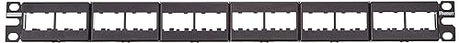 Panduit CPP24WBLY 24-Port Flat Patch Panel, Black 1 RU Black