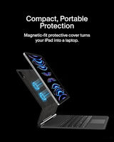 Belkin Pro Keyboard Case w/Magnetic Stand, Backlit Bluetooth Keyboard, Multi-Gesture Controls, Magnetic Apple Pencil Storage Compatibility, & Multimedia Keys for iPad Pro 12.9 - Black