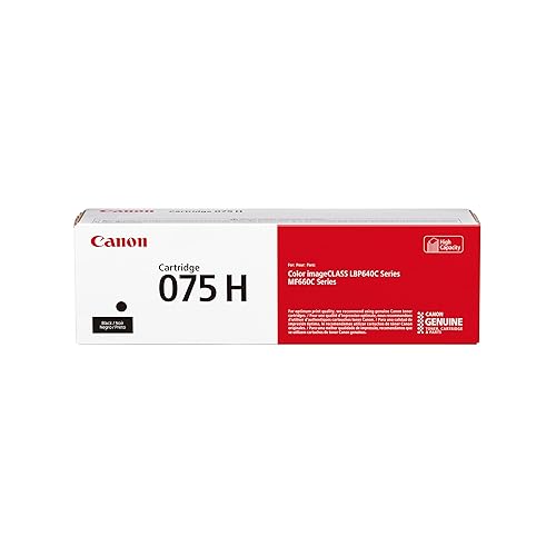 Canon Genuine 075 Black High Yield Toner Cartridge