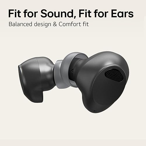 LG Tone Free T90 Dolby Atmos True Wireless Earbuds, UVnano, IPX4 Water Resistant, Up to 36 Hours of Battery Life, Black