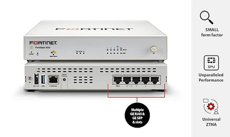 Fortinet FortiGate-50G Firewall for Branch and Small Offices with 5 Gigabit Ethernet RJ45 Ports (FG-50G) No Plan Base