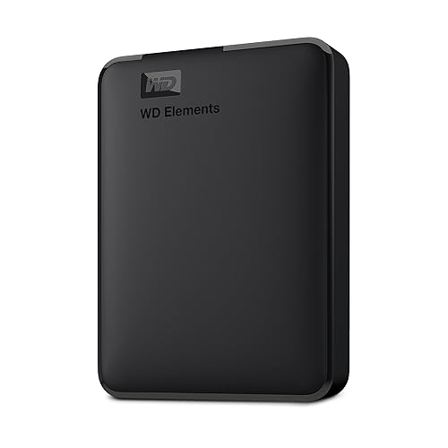 WD 6TB Elements Portable Hard Drive, USB 3.2 Gen 1/USB 3.0 for PC & Mac, Plug and Play Ready - WDBHJS0060BBK-WESN 6TB HDD