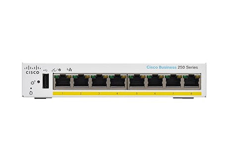 Cisco Systems Business CBS250-8PP-D Smart Switch | 8 Port GE | Partial PoE | Desktop | Limited Lifetime Hardware Warranty (CBS250-8PP-D-NA) 8-port GE / PoE+ / 45W / Desktop