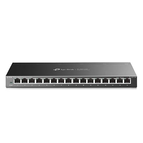 TP-Link 16 Port Gigabit Switch, Easy Smart Managed, Plug & Play, Limited Lifetime Protection, Desktop/Wall-Mount, Sturdy Metal w/Shielded Ports, Support QoS, Vlan, IGMP and LAG (TL-SG116E) 16 Port | Enhanced Features