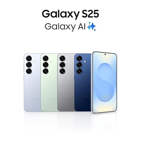 Samsung Galaxy S25 5G - Navy, 128GB, AI Smartphone, 6.2 AMOLED Display, 50MP, Cross App, Night Video (Unlocked, CAD Version & Warranty)