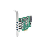 SIIG Dual Profile [DP] USB 3.0 4-Port (5Gbps) PCIe 2.0 Host Expansion Card Adapter for Windows Desktop PC with PCI Express Slot