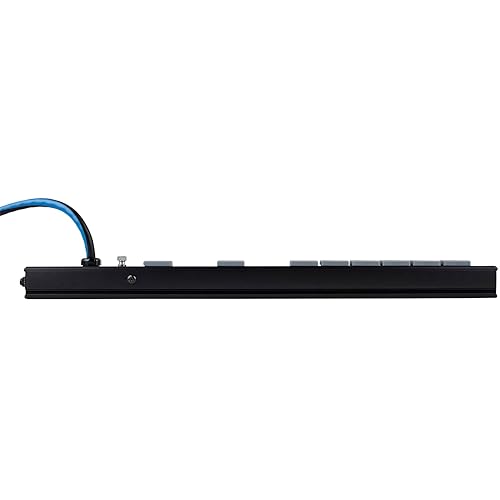15 Amp High Density Slim Power Strip, Extra-Short 8 Outlet