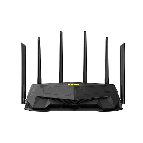 ASUS TUF Gaming WiFi 6 Router (TUF-AX6000) -Dedicated Gaming Port, Dual 2.5G Port, 3 Steps Port Forwarding, Extendable Router with AiMesh, AiProtection Pro Network Security, Aura RGB Lighting