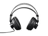 Monoprice 116150 Ultra-Comfortable Modern Retro Over Ear Headphones - Black with 50mm Drivers for Studio PC Apple iPhone iPod Android Smartphone Samsung Galaxy Tablets MP3 Wired Modern Retro