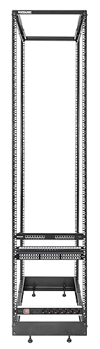 Intellinet 45U 19 4 Post Open Frame Server Wall Mount Rack - Flatpacked, Antistatic Powder Coated Steel – for IT Network Equipment & AV Devices – 3 Yr Mfg Warranty – 716406 45U 4 Post - Flatpacked