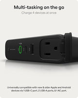 mophie powerstation pro AC (2023)-27,000 mAh External Battery compatbile With MacBook&iPad Portable PD battery with 100W of AC&60W USB-C Fast Charge integrated carry strap-USB-C cable included, Black 27,000 mAh Gen 2