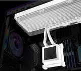 Lian Li HYDROSHIFT LCD 360 Liquid Cooler - Flexible Side-Mounted Coolant Pathway, 2.88” LCD Screen - 480 x 480 Resolution - Captured Screenshots or Recorded Videos - White (HSLCD36NW)